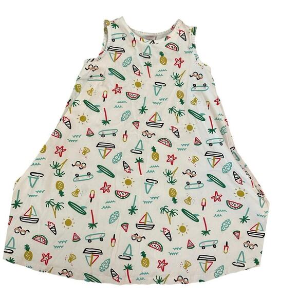 Hanna Andersson Girls Sleeveless Pocket Tank Dress Size 10 - Picture 2 of 7